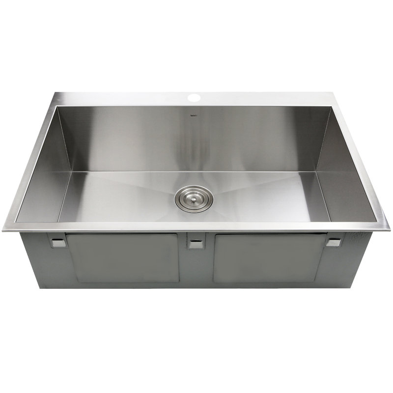 Pro Series 33'' L Stainless Steel Drop-In Single Basin Kitchen Sink