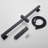 Juno Matte Black Thermostatic Rainfall Waterfall Shower Faucet With Slide Bar