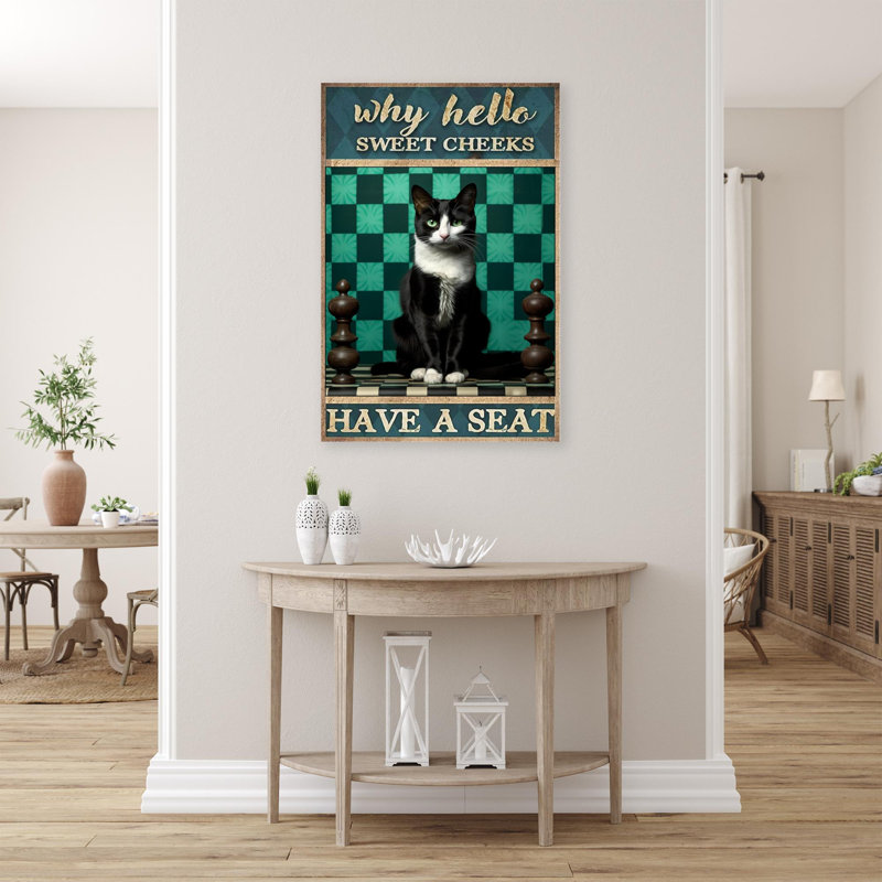 Leviah, chat «Hello Hello Sweet Cheek», H 36 po x l 24 po x P 1,25 po