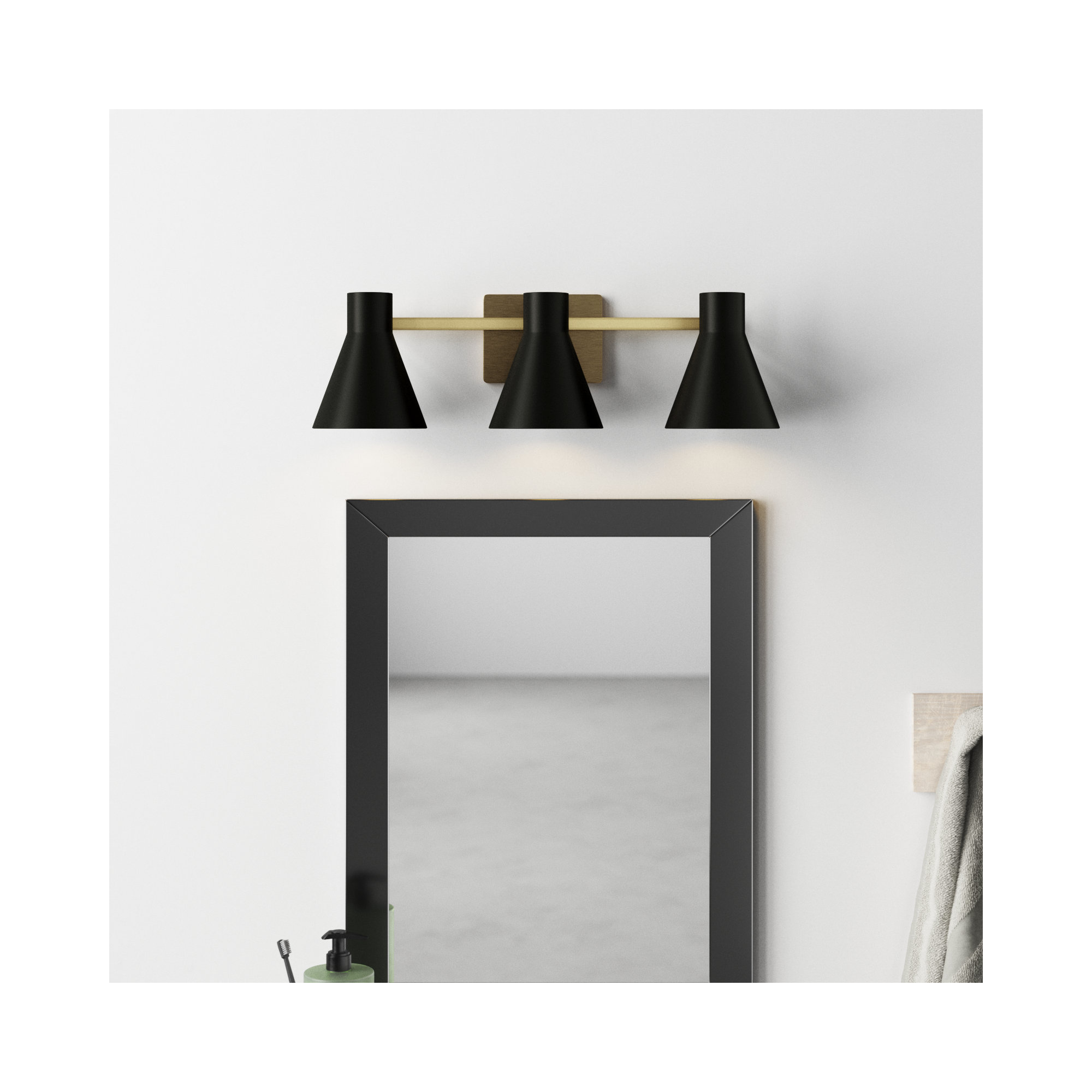 Byers 3 - Light Dimmable Vanity Light, No, Gold