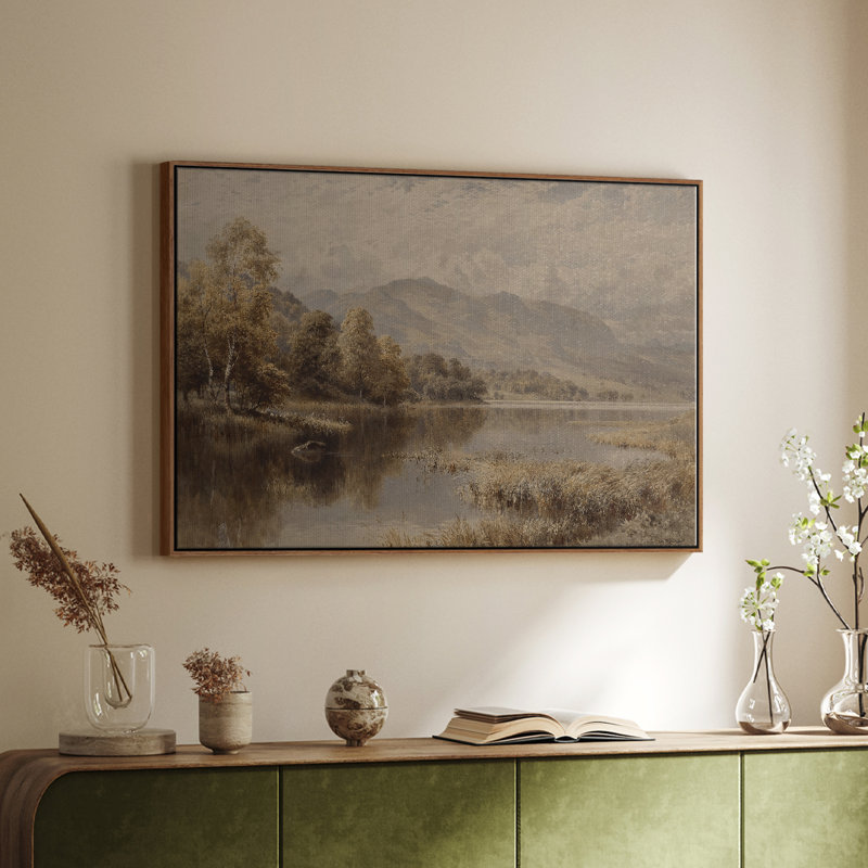 "Vintage Landscape-DCLI" sur toile, Noyer, H 25 po x l 37 po