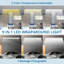 Ensemble de 4 ampoules à DEL 4 pi avec 3 watts / 3 lumens / 3 cct sélectionnables, 55 W / 65 W / 75 W, 5500 Lm / 6500 Lm / 7500Lm, 3000K / 4000K / 5000K, 4 lumières à DEL, plafonnier de bureau