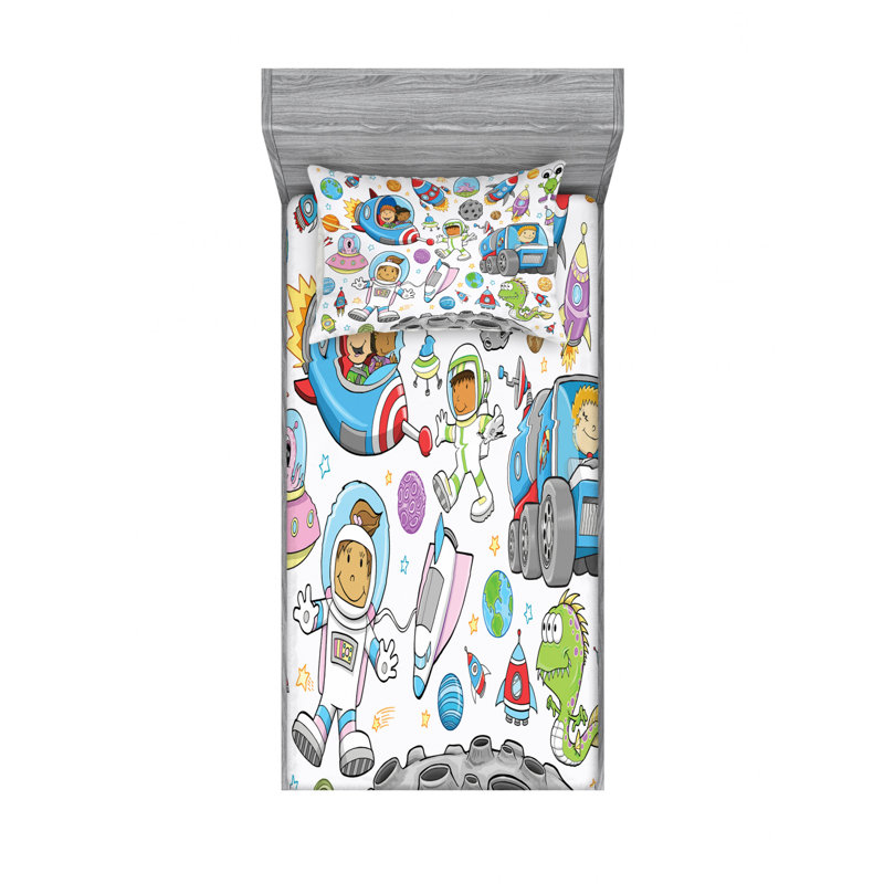 Microfiber Sheet Set, Twin Sheet Set with Fitted Sheet