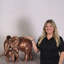Statue mère avec bébé éléphant
