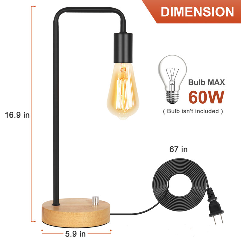 Lampe de chevet industrielle Brucie