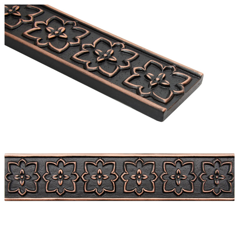 Carreau 2,5 po x l 12 po, Bronze huilé