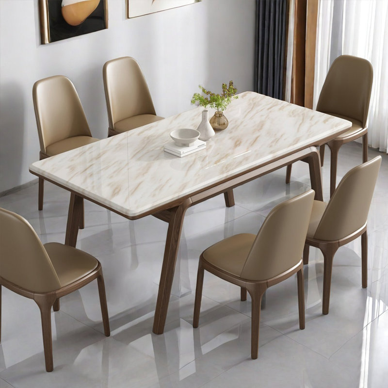 Ensemble de table de salle à manger rectangulaire en bois de frêne, H 29,5 po x L 55 po x l 31,5 po