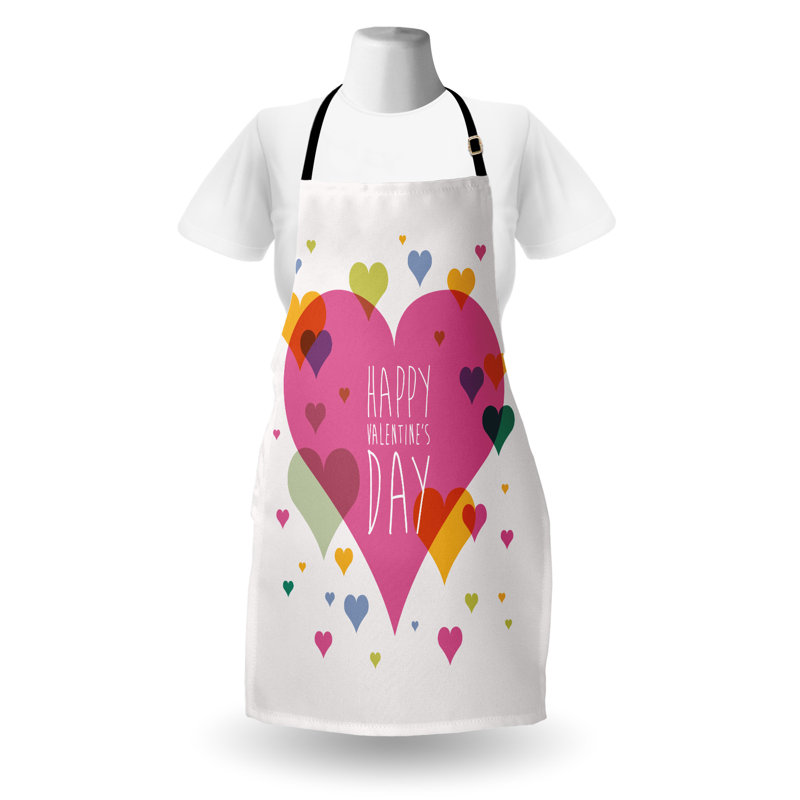 Multicolore, tablier East Urban Home Valentines unisexe, mots «Love Romance», taille adulte