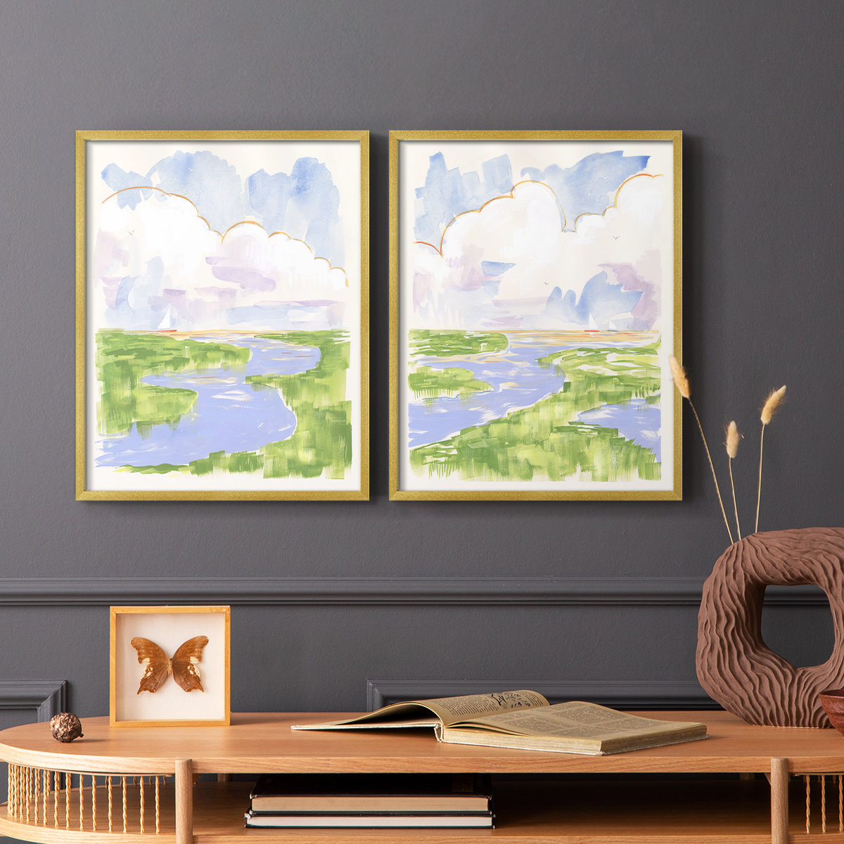 Winston Porter Low Country River Vista I-Premium Framed Print -Ready to ...