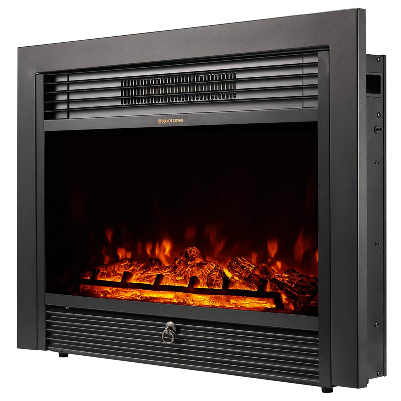 YODOLLA 72.39cm W Recessed Wall Mounted Electric Fire