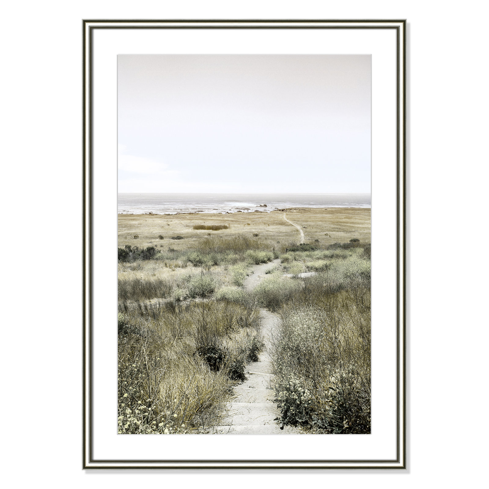 Toscani "Footpath to Paradise" Print, 26.75 W x 36.75 H x 0.88 D, Silver