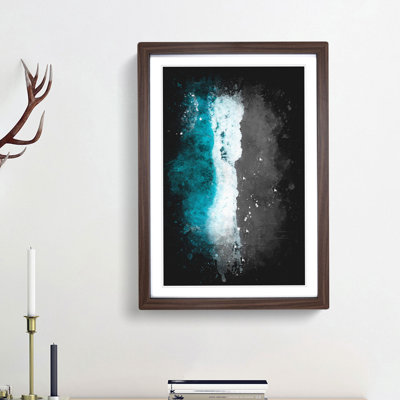 Black Sand Beach in Australia - Picture Frame Graphic Art Print