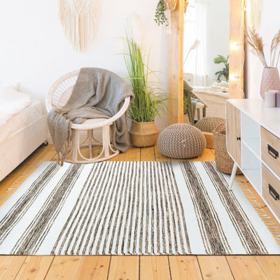 Brie Striped Hand Woven Area Rug