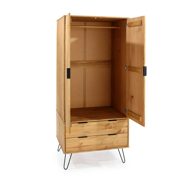 Cashel 2 Door, 2 drawer wardrobe, industrial design