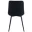Chaises de salle à manger à coussins de siège allongés - quatre pièces, épissure blanche et noire, confortable chaise 4 places avec + pour un confort à long terme-264885491
