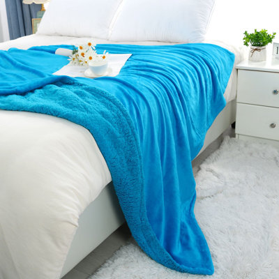 Sherpa Throw Blanket, Ultra Soft Plush Fleece