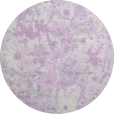 Premium Machine Washable Elize AMF1506 Floral Rug