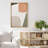 Mid Century Shape "Muted Abstract Color Blocks Artwork, Vibrant Simple Neutral Modern Wall Pictures, Framed Canvas Giclee Print Wall Art"-56686974-56686975