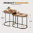 Golden Marble Pattern Nesting Tables - Set Of 2 Stacking Side Tables For Living Room, Balcony, And Office Decor, Vintage Brown