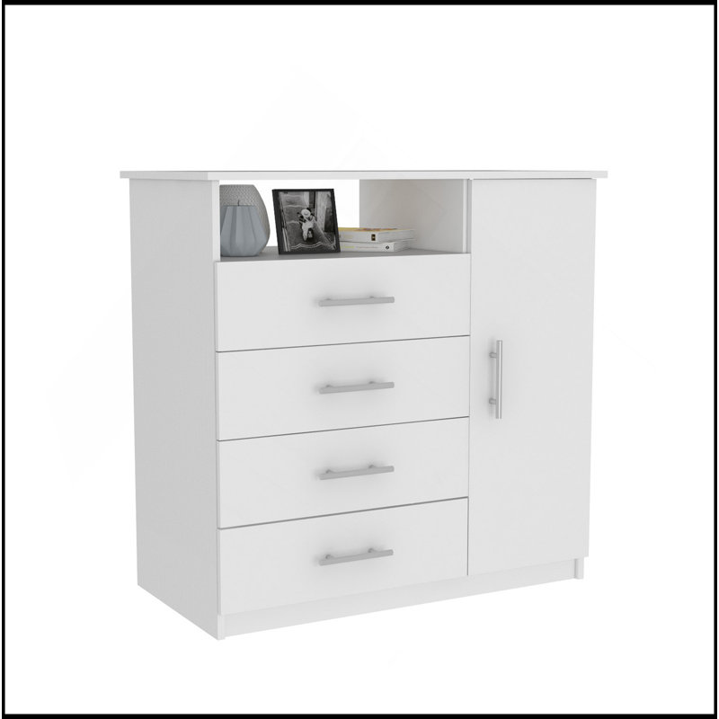 Commode Beaufort, chambre à coucher, blanc, Blanc