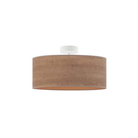 Bishock Fabric Semi Flush Mount, Khaki