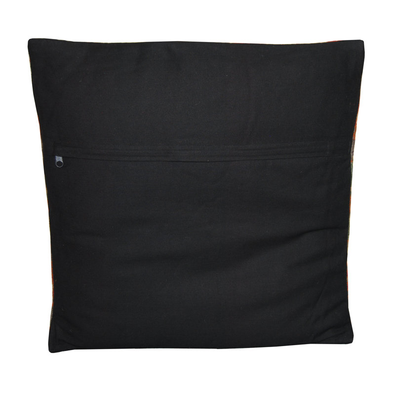 Appliqued Cotton Throw Pillow