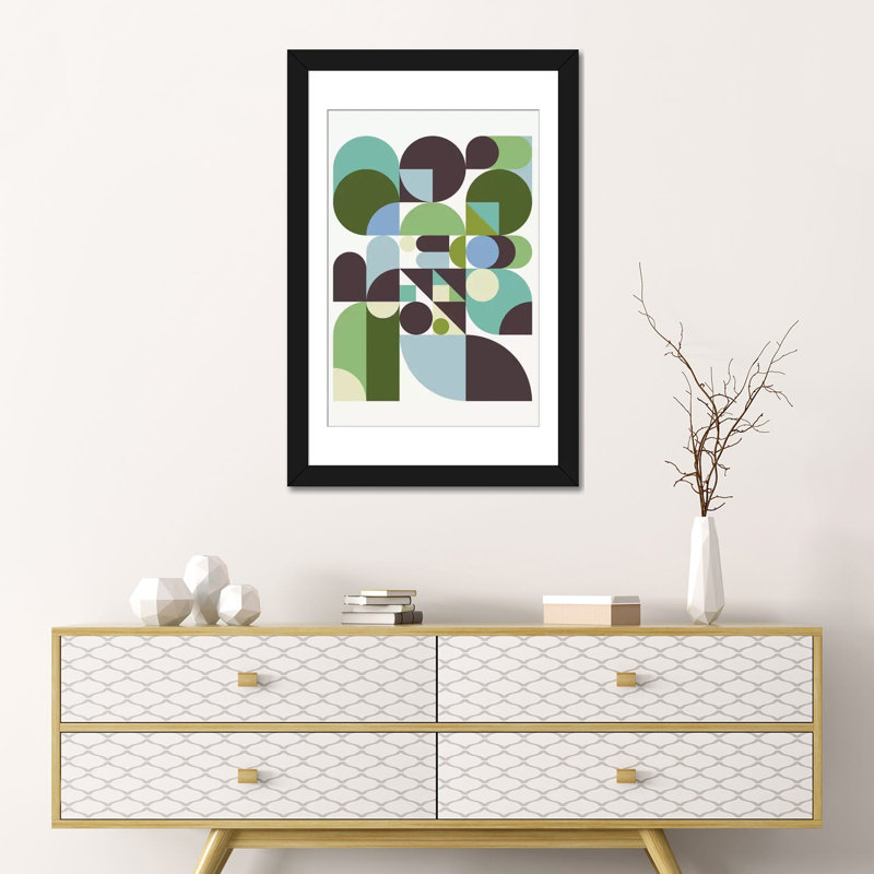 «Pebbles», impression sur toile, Papier d'art encadré noir, Blanc, H 24 po x l 16 po x P 1 po