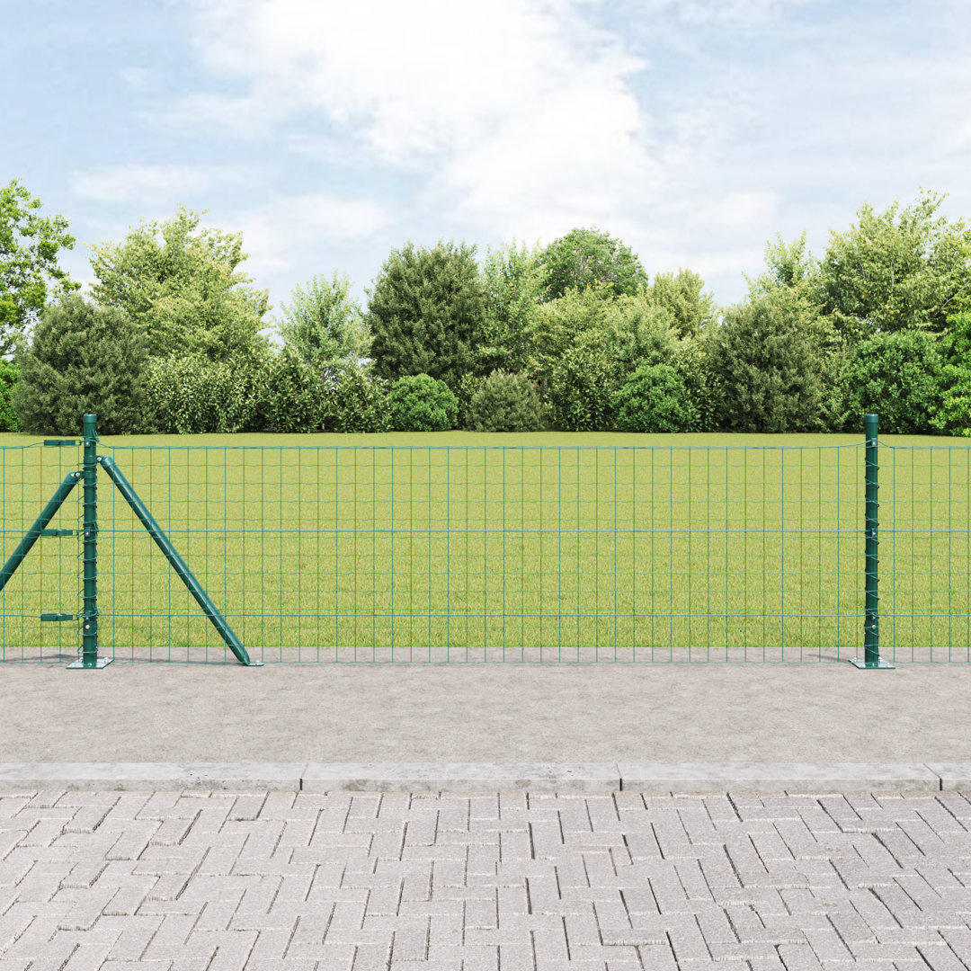 Vidaxl Fence Posts With Base Plates 26 Pcs Diameter32mm Galvanised Steel