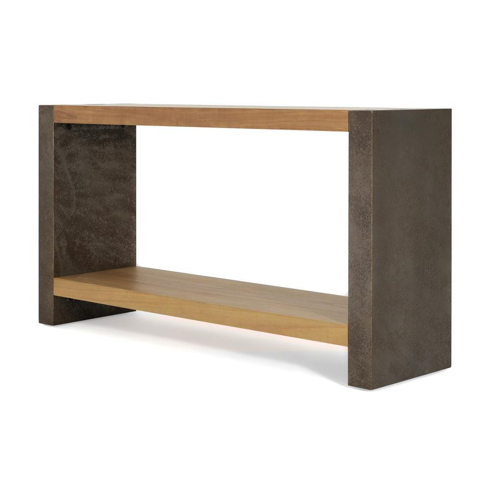 View of Blisstyle 66 Inch Extra Wide Real Wood Veneered Console Table ...