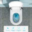 Toilette intelligente avec bidet intégré, ouverture et fermeture automatiques, siège chauffant allongé, capteur de pied encastré, affichage DEL, lavage à l'eau chaude, sécheuse, veilleuse