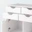 Armoire mobile Holthaus à 4 tiroirs et 2 portes au fini blanc, H 26,03 po x l 31,89 po x P 15,74 po-1028467554