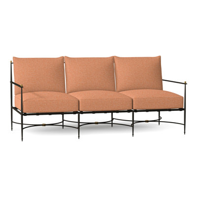 Roma 77" Wide Outdoor Patio Sofa with Cushions