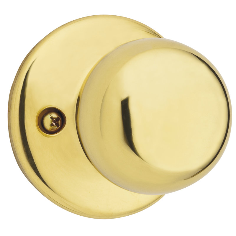 Bouton de porte simple avec rosette rond Fairfax, Laiton