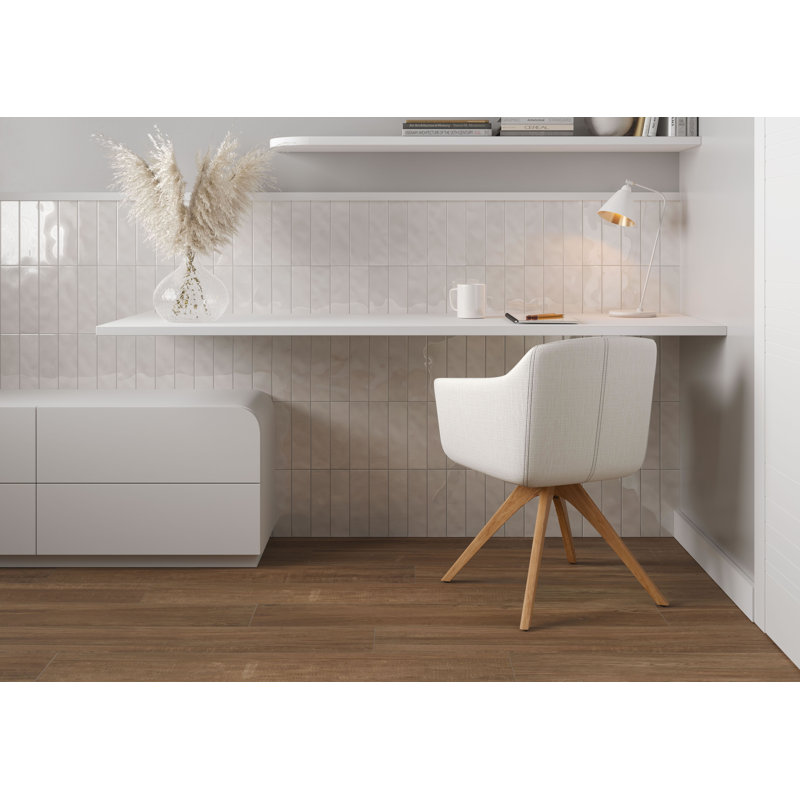 Sail 3" X 10" Ceramic Wall Tile, White