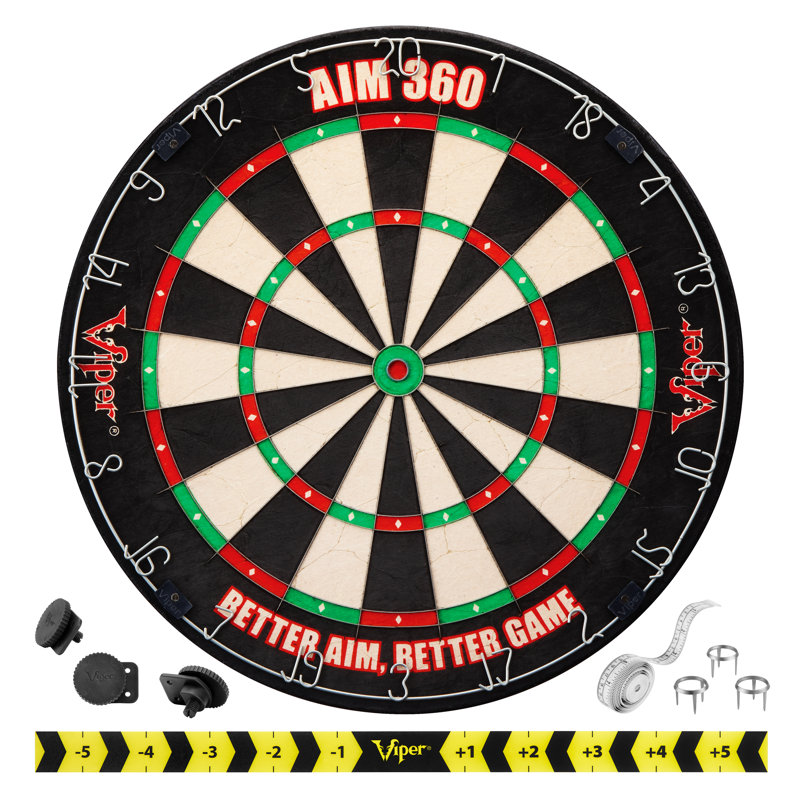 Jeu de fléchettes Viper AIM 360, armoire en acajou Metropolitan, lumière de ligne de jet, jeu de fléchettes et fléchettes avec vol de rechange