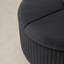 Repose-pieds rond avec rangement en velours Bula-943753745