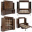 Lit escamotable grand format avec bureau et rangement Hartland-8323626
