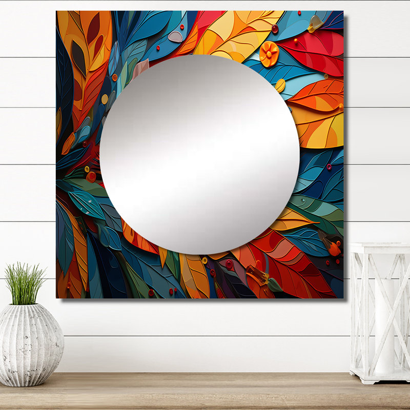 Miroir mural de salon Xhevit, 23 po x 23 po