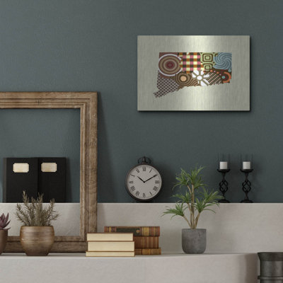 Wrought Studio™ 'Connecticut State Map' by Lanre Adefioye, Metal Wall