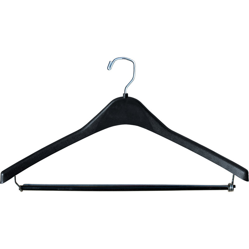 Cintre en plastique Yosemite avec barre à pantalons verrouillable pour robe / chandail / chandail, 50
