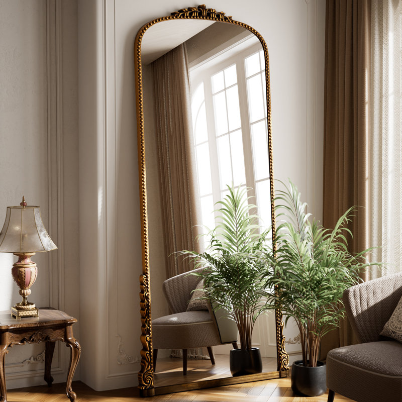 Arch Mirror, 180.3cm x 81.3cm, Gold
