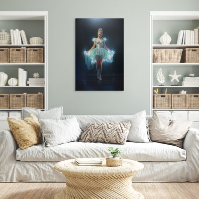 «Ballet Dancer Gallery», toile tendue sur fond blanc et bleu