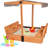 Aivituvin 47.2'' x 51.9'' Wood Square Sandbox with Cover