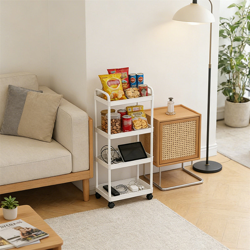 4-Tier Rolling Utility Cart with Handle