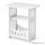 Table de chevet avec rangement H 15,7 po x l 12,6 po, armoire de chevet en PVC blanc avec tablettes ouvertes pour la chambre à coucher, mini table d'appoint pour le salon