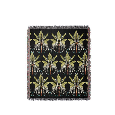 Kossy Giraffe Cotton Blend Blanket Throw