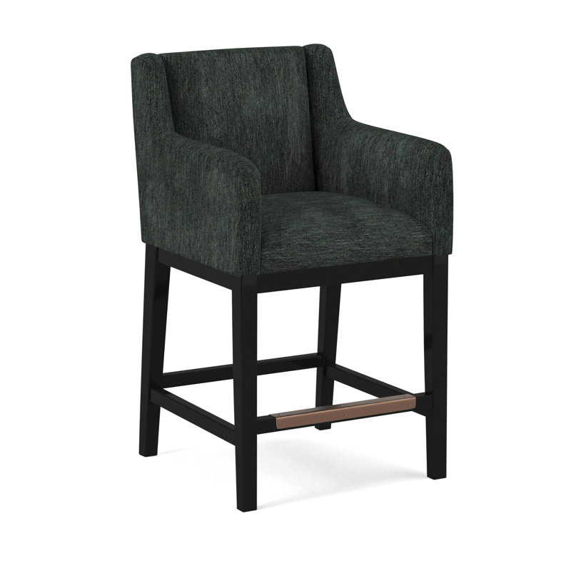 Upholstered Stool, 61597-78, Black