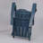HDPE Folding Adirondack Chair with Cup Holder - Navy Blue-1371452896