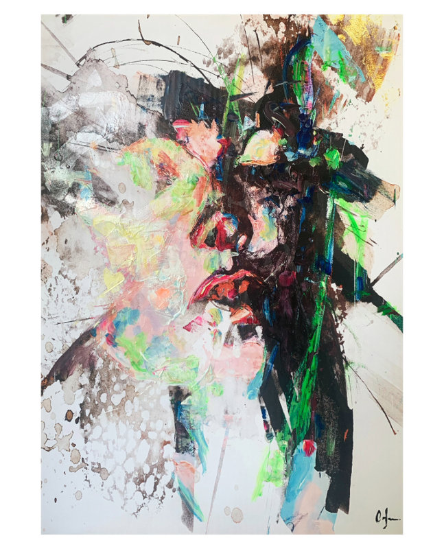 Verre Eclate Luxury Canvas Artwork, 130 cm H x 100 cm W, Without Frame