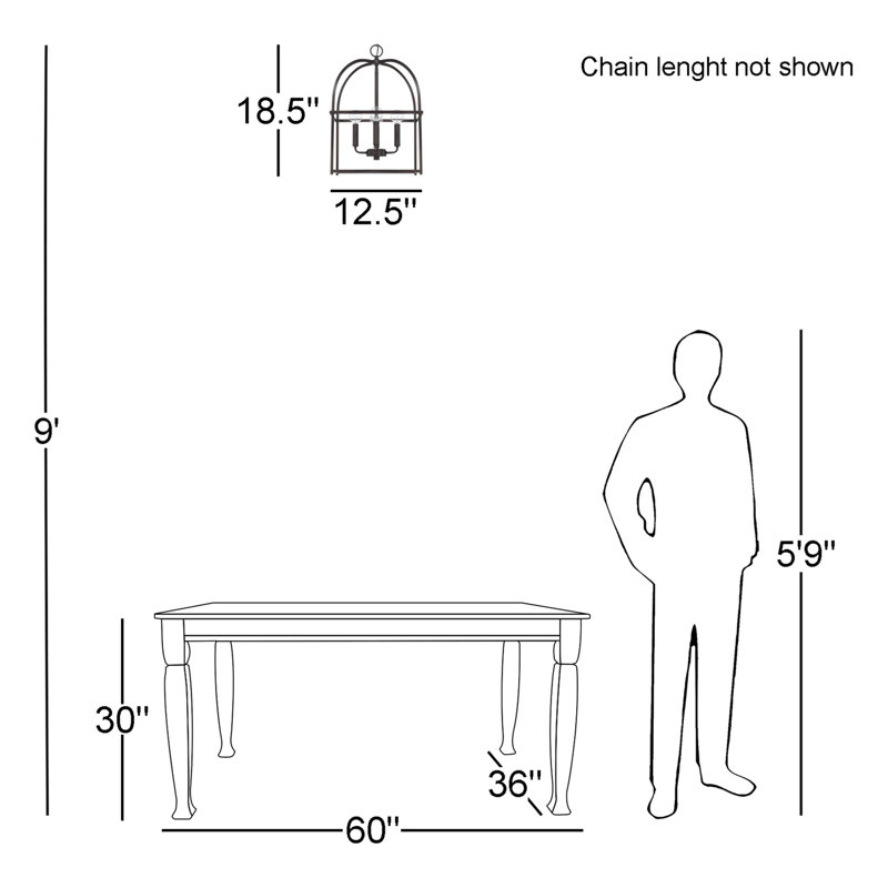 Faughn 4 - Light Unique/Statement Pendant, Matte Black